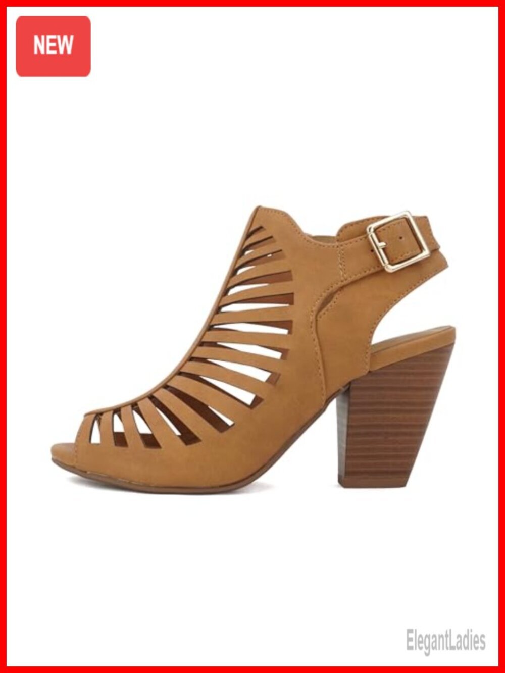 Women Open Toe High Cone Heel Gladiator Sandal with Adjustable Ankle Strap